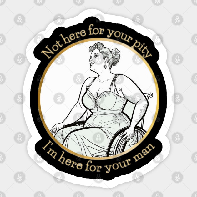 Here For Your Man Sticker by Kary Pearson